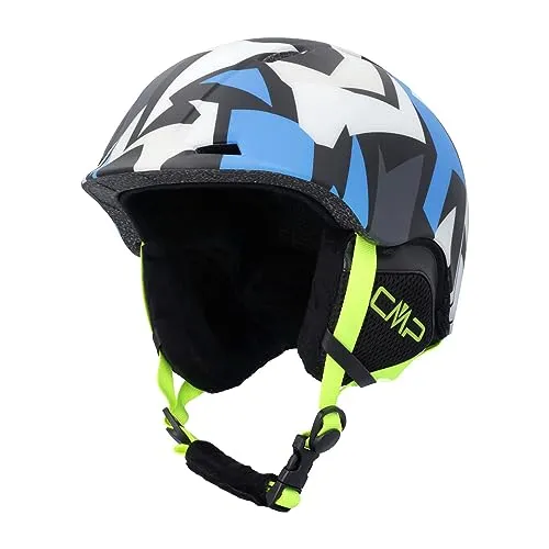 CMP XJ-4 Kids Ski Helmet river-yellow fluo (19LF) S - Kinder Skihelm mit innovativer In-Mould-Technologie, optimalem Aufprallschutz und 10 Belüftungsöffnungen für kühlen Kopf. Mit mikrometrischer Verstellung und CE EN 1077-B Zertifizierung für höchste Sicherheit.