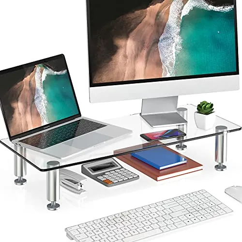 FITUEYES Transparenter Monitorständer,Computermonitorständer,56cm