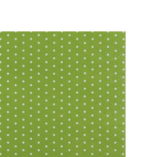 kleine Cocktailservietten Mini Dots light green Punkte hellgrün Deko 25x25cm 20