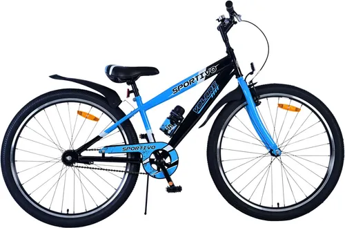 Volare Sportivo Kinderfahrrad für Jungen - 26 Zoll in Blau - Jugend- & Kinderfahrräder mit Handbremse und Rücktrittbremse für sicheres Fahren, höhenverstellbarer Lenker und Sattel für lange Freude am Rad!