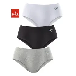 Formslip PETITE FLEUR für Damen, Gr. 48/50 - Schwarz-Weiß - Funktionsunterwäsche mit eingearbeitetem Power-Netz für eine perfekte Silhouette. Der bequeme 3er-Pack aus elastischer Baumwolle bietet einen figurformenden Effekt.