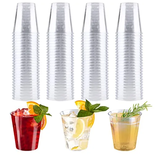 Vegena Schnapsgläser Plastik 100 Stück - 50ml Shotgläser Hartplastik Wiederverwendbare Schnapsbecher, Shot Becher Plastik, Pinnchen Plastik Partybecher für Geburtstage, Verkostung, Weihnachten