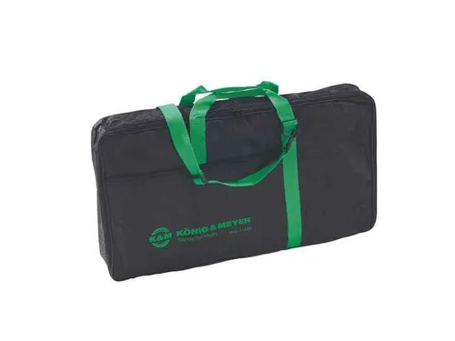 K&M 11450 Tragetasche Schwarz - Streich- & Zupfinstrumentenkoffer & -hüllen, reißfestes und wasserabweisendes Nylongewebe mit 2 Innenfächern für optimalen Schutz und Organisation Ihrer Instrumente.