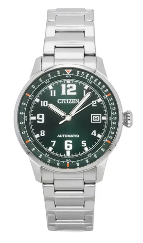 Citizen Automatic Watch NJ0190-51X - Hochwertige Herrenarmbanduhr mit automatischem Uhrwerk, 10 bar wasserdicht und leuchtenden Zeigern. Perfekt für jeden Anlass und wird in einer eleganten Geschenkbox geliefert.