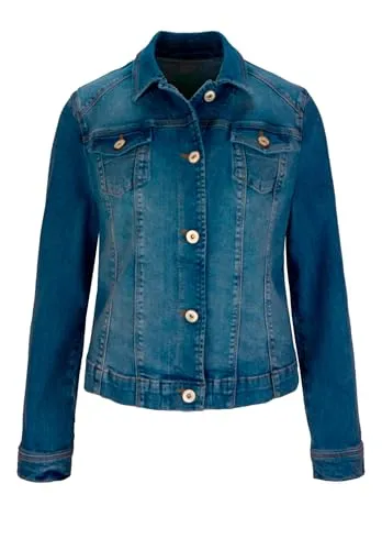 Bianca Jeansjacke blau, Gr. 46 - Funktionsjacken - Stylische und bequeme Jeansjacke aus hochwertigem Denim, perfekt für lässige Outfits und jede Jahreszeit.