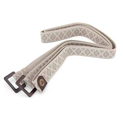 Bodhi Yogamatten-Tragegurt | Schultergurt für alle Yogamatten | Länge 165 cm | Einstellbare Schlaufe | Leicht, Robust & Schmutzabweisend | Maschinenwaschbar (ETHNO, ecru)