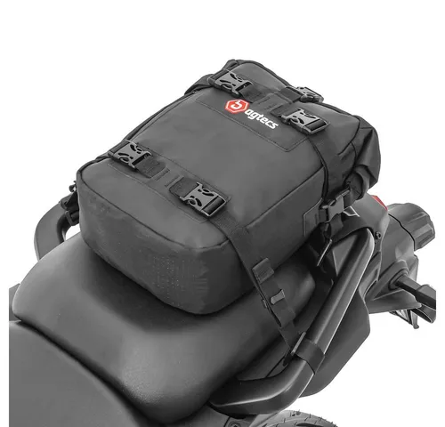 Bagtecs KH1 10L Hecktasche/Rucksack schwarz - Leder & Satteltaschen, 10L Volumen mit rutschfester Unterseite, wasserdicht und schnell abnehmbar – ideal für alle Motorräder mit Doppelsitzbank.