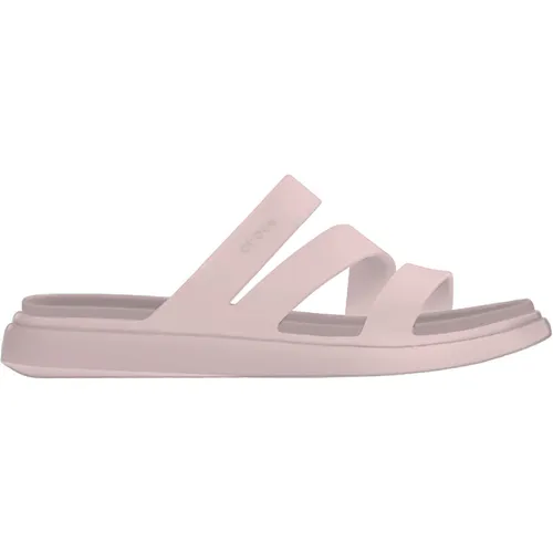 Crocs Women's Getaway Strappy Sandalen US 11 | EU 42-43 - Bequeme Damen-Sandalen in Beige/Weiß für entspannte Freizeitaktivitäten – ideal für den Sommer und perfekten Tragekomfort.