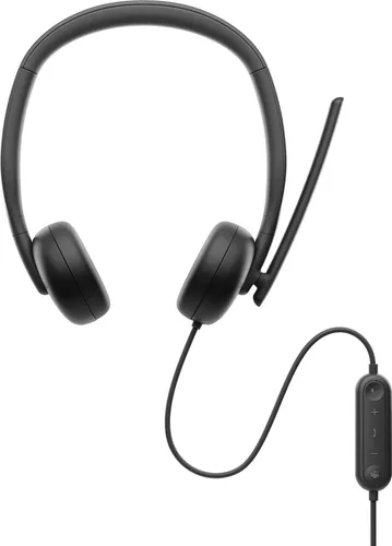 Dell WH3024 Headset - Komfortable PC Kopfhörer - Headsets für PC, kabelgebunden und besonders bequem für lange Nutzung, ideal für Homeoffice und Gaming.