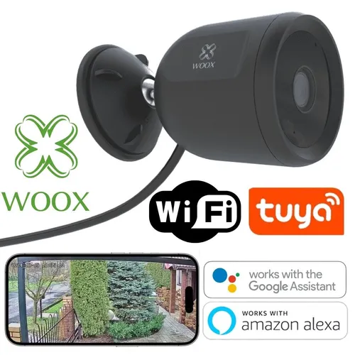 Woox Überwachungskamera Outdoor 1080P - Überwachungskamera mit 2-Wege-Audio, intelligente Bewegungserkennung und Nachtsicht bis 28 Fuß, ideal für die Sicherheit Ihres Zuhauses.