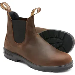 Blundstone 1609 Antique Braun Leder Chelsea Boots - Größe 38 Schmal - Wanderschuhe mit Vintage-Optik und herausragendem Tragekomfort. Dank der Pull Tabs einfach an- und auszuziehen, aus hochwertigem Leder und ideal für jeden Anlass.