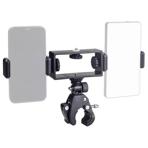 ayex Duale Smartphone-Halterung inkl. Universalklemme - 1/4 Zoll und Blitzschuh