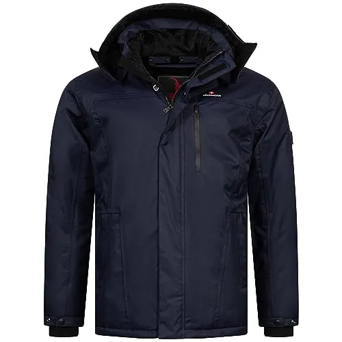 Höhenhorn Starsgard Herren Winterjacke XXL - Dunkelblau - Funktionsjacken für alle Wetterbedingungen: Wasserdicht mit einer Wassersäule von 10.000mm und atmungsaktiv, ideal für Outdoor-Aktivitäten wie Wandern oder Skifahren.