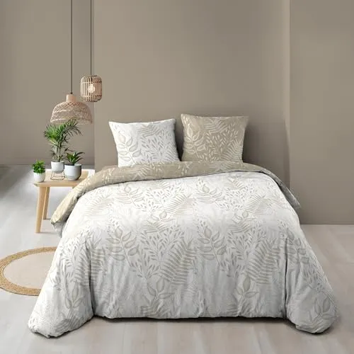 douceur d'Intérieur Cassia Bettwäschegarnitur, 3-teilig (240 x 220 cm) - Bettwäsche-Set aus 100% Baumwolle, wendbar für vielseitige Optik, atmungsaktiv und feuchtigkeitsregulierend für ganzjährigen Komfort. Oeko-Tex-zertifiziert für höchste Qualität und Umweltfreundlichkeit.