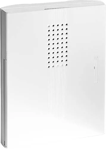 Grothe Türklingel Croma 50 - kabelgebundener Empfänger mit 3 Melodien - Kabelgebundene Türklingel mit 3 polyphonen Melodien und regelbarer Lautstärke bis 83 dB(A). Ideal für mehrere Eingänge, einfach zu montieren und in elegantem Weiß.