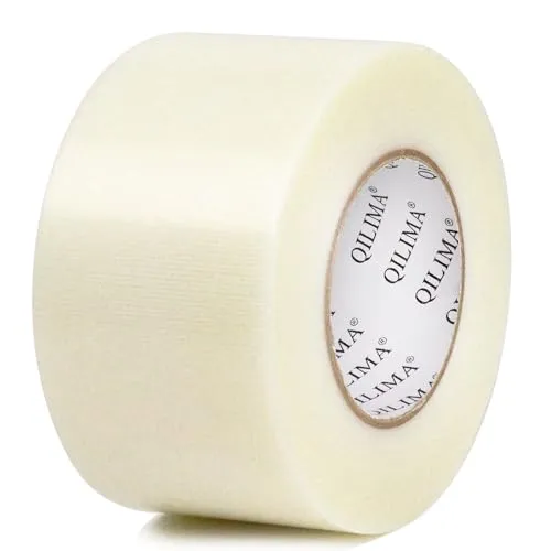 QILIMA Panzertape Extra Stark Transparent 75 mm x 55 m Gewebeklebeband Wasserdichtes Klebeband-1 Rollen