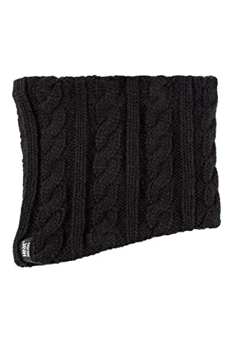 HEAT HOLDERS Damen 1 Pack Heatweavergarn Halswärmer mit Wärmerückhaltungswert 3,5 (One Size, Schwarz)