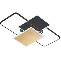 Fischer-Honsel Deckenleuchte , schwarz , Maße (cm): B: 90 H: 8 T: 60.0