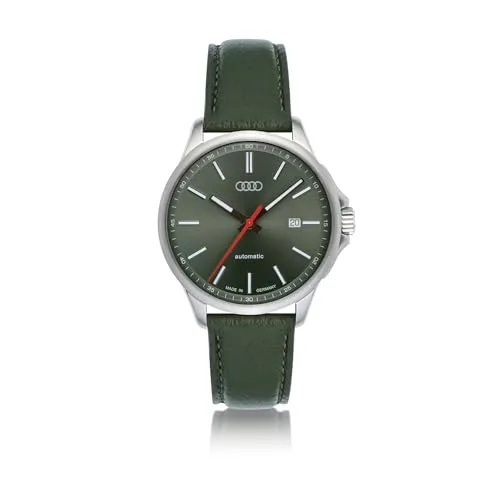 Original Audi Automatikuhr, silber/graugrün