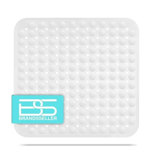 Brandsseller Duschmatte 53x53 cm Duscheinlage Badewanneneinlage mit Noppen Weiß