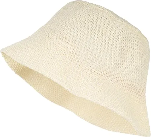 styleBREAKER Damen Papierstroh Sonnenhut | Faltbarer Fischerhut - Sonnenhüte für Damen, leichter und faltbarer Bucket Hat mit Schweißband für optimalen Komfort und perfekten Sonnenschutz am Strand oder in der Stadt.