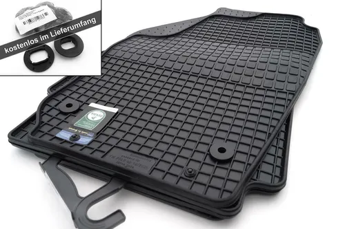 Gummimatten passend für VW Polo 9N GTI Gummi Fußmatten schwarz 3D Geruchsneutral