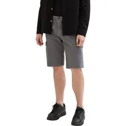 TOM TAILOR Cargoshorts grau|grün 30W - Herren-Shorts aus 98% Baumwolle, ideal für den Sommer mit wärmenden Eigenschaften und krempelbaren Beinen für lässigen Komfort.