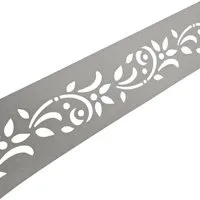 zaunzu Sichtschutz PREMIUM Dekor Floral1 Sichtschutz Steingrau 2,55m