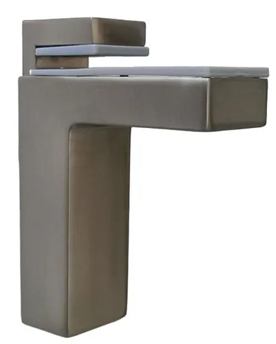Regalbodenhalter Edelstahloptik Glasbodenträger 8-50mm Bodenhalter massiv modern