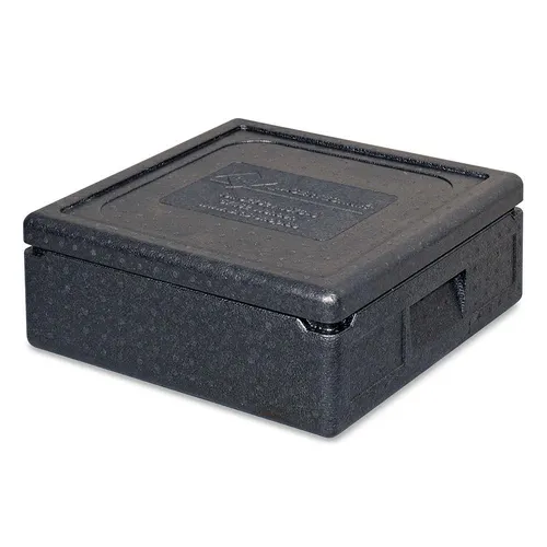 BRB-Lagertechnik Thermobehälter Pizza Thermobox 12 Liter mit Deckel - Praktische Pizza Thermobox aus robustem EPP, ideal für den Transport warmer und kalter Speisen. Mit ergonomischen Griffen und Noppenstruktur für optimale Luftzirkulation. Spülmaschinenfest und 100% recyclefähig.
