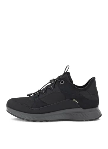 ECCO Damen EXOSTRIDE W Low Sneaker - Schwarz (Black 1) 36 EU - Wanderschuhe mit GORE-TEX-Technologie für atmungsaktive und wasserdichte Eigenschaften, ideal für Outdoor-Aktivitäten. Anatomische Leistenform bietet optimalen Halt und Stabilität.