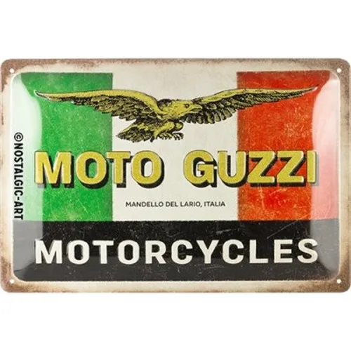 Moto Guzzi Nostalgie Blechschild 30 cm Tin Sign Motorrad Bike Italia