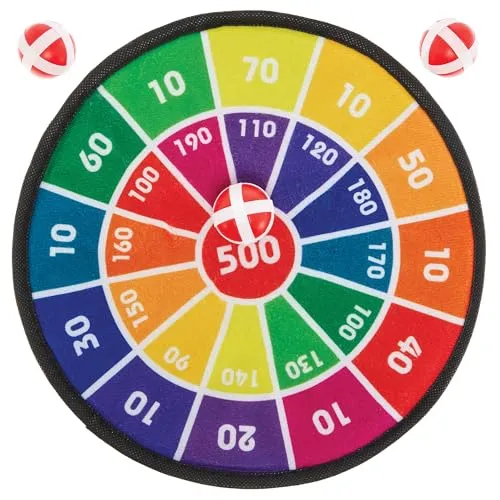 Produktbild Baker Ross FN488 Klett-Dartboard-Set – 1 Set, Dartboard für Kinder, Spiele für Kinder