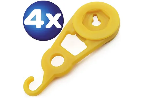 SO.DE.PM 4 x Haken Set in gelb Typ 1130 Drahtseil