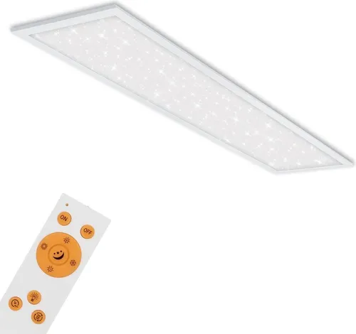 LED Panel Dimmbar Deckenleuchte Sternenhimmel 119,5cm - Moderne Deckenleuchte mit dimmbarem Sternenhimmel-Effekt und Fernbedienung, ideal für stimmungsvolle Beleuchtung in jedem Raum.