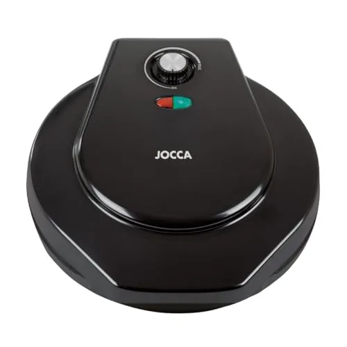 JOCCA - Elektrischer Grillofen für Pizzen 30,5 cm | Elektrischer Pizzabackofen | 90°-Öffnung | Antihaftbeschichtete Platten | Regelbare Temperatur