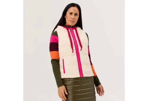 Krimson Klover Steppweste Bella Vest in Weiß (XS) - Stylische Steppweste für Damen, ideal für Übergangszeiten. Leicht und bequem, perfekt für lässige Outfits oder sportliche Aktivitäten.