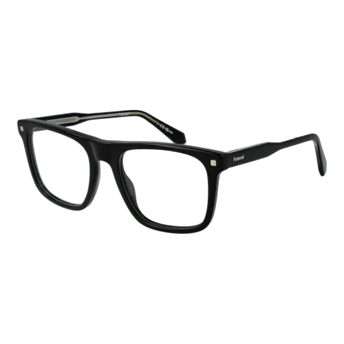 Polaroid PLD D506 807 53 Herren Brillenfassung - Hochwertige Brillenfassung für Herren, stilvolles Rechteck-Design in Schwarz, aus robustem Azetat, inklusive Original-Etui, ideal für den modischen Alltag.
