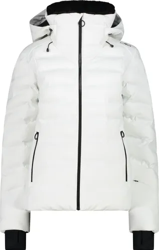 CMP Woman Jacket FIX Hood bianco (A001) - Funktionsjacke für Damen, ideal für Skifahren und Outdoor, mit 10.000 mm Wassersäule, atmungsaktiv und Clima Protect Technologie für besten Wetterschutz.