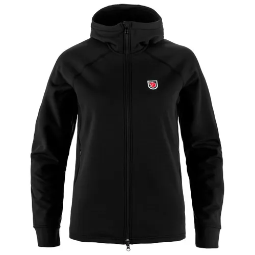 Fjällräven Expedition Fleece Hoodie Women Black (M) - Jacke aus recyceltem Polyester, warmer und strapazierfähiger Fleecehoodie mit schnell trocknendem Material, ideal für aktive Outdoor-Aktivitäten.