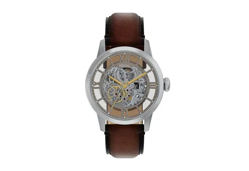 FOSSIL Herren Analog Automatik Uhr ME3270 mit Leder Armband in braun von Fossil