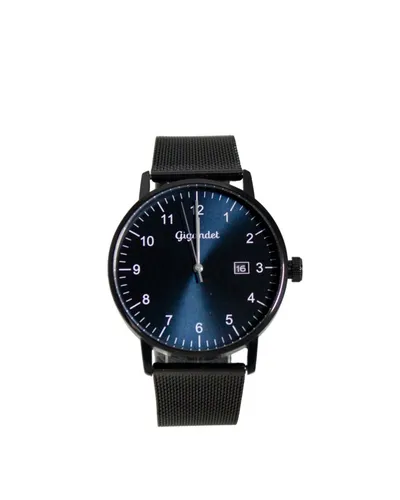 Gigandet Quarzuhr Armbanduhr Herren Quarz Schwarz Edelstahl Datum G26-010, Mineralglas, Datumsanzeige, arabische Ziffern