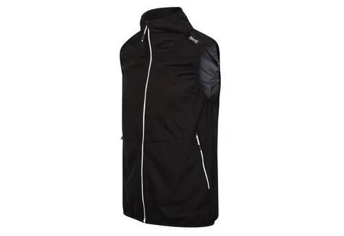 Regatta Lankin VI Softshell Weste für Herren - Schwarz, Größe M - Leichte Herren Softshell Weste von Regatta, wasserabweisend und winddicht. Ideal für Outdoor-Aktivitäten. Mit hochschließendem Reißverschluss und zwei praktischen Taschen für optimalen Komfort.