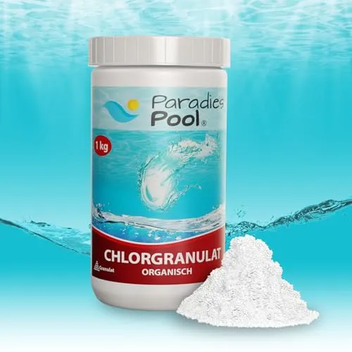 Paradies Pool 1 kg Chlor Granulat Desinfektion für Pool, schnell löslich, Qualität aus Europa