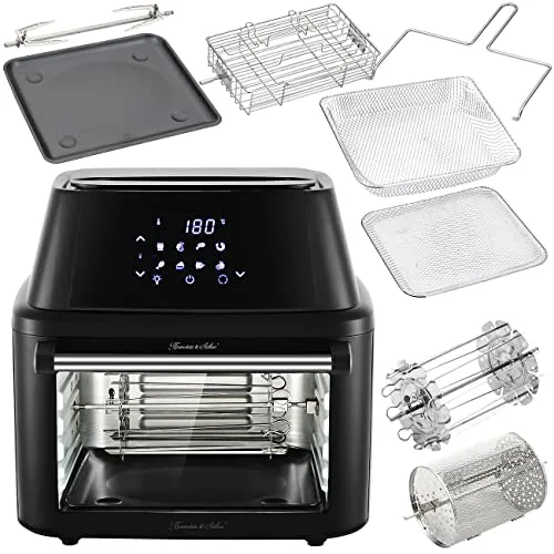 Digitale XXXL-Heißluft-Fritteuse & Umluft-Backofen ZX6086 - Minibacköfen mit 1800 W Leistung, vielseitig einsetzbar als Fritteuse und Backofen, ideal für gesundes Kochen ohne Öl.