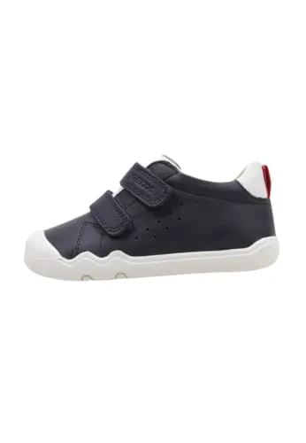 Geox B STEPPIEUP Boy A Sneaker, Navy/Red, 25 EU - Baby Sneaker für Jungen, atmungsaktiv und ideal für aktive Kleinkinder.