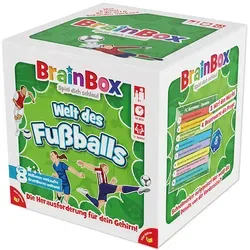 Brain Box 2094909 Welt des Fußballs – Lernspiel für die ganze Familie - Spaß und Wissen vereint! Mit 55 Karten und 440 Fragen fördert das Gedächtnisspiel die Konzentration und Beobachtungsgabe. Ideal für alle Fußballfans ab 8 Jahren. Nachhaltig produziert aus recyceltem Material.