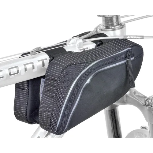 AUTHOR Fahrrad Tasche A-R281 Rahmentasche vorn doppelt universal reflex schwarz