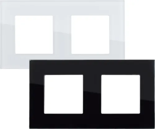 Glasrahmen 2 Module Modern Weiß