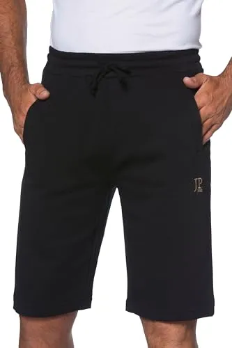 JP 1880 Herren Sweat-Bermuda Shorts Schwarz, L EU - Herren-Shorts mit elastischem Bund, innen weich angeraut und praktischem Bindeband für ultimativen Tragekomfort.